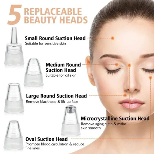 Face Vacuum Suction Blackhead Remover – Electric Deep Cleansing Tool for Nose &amp; Face